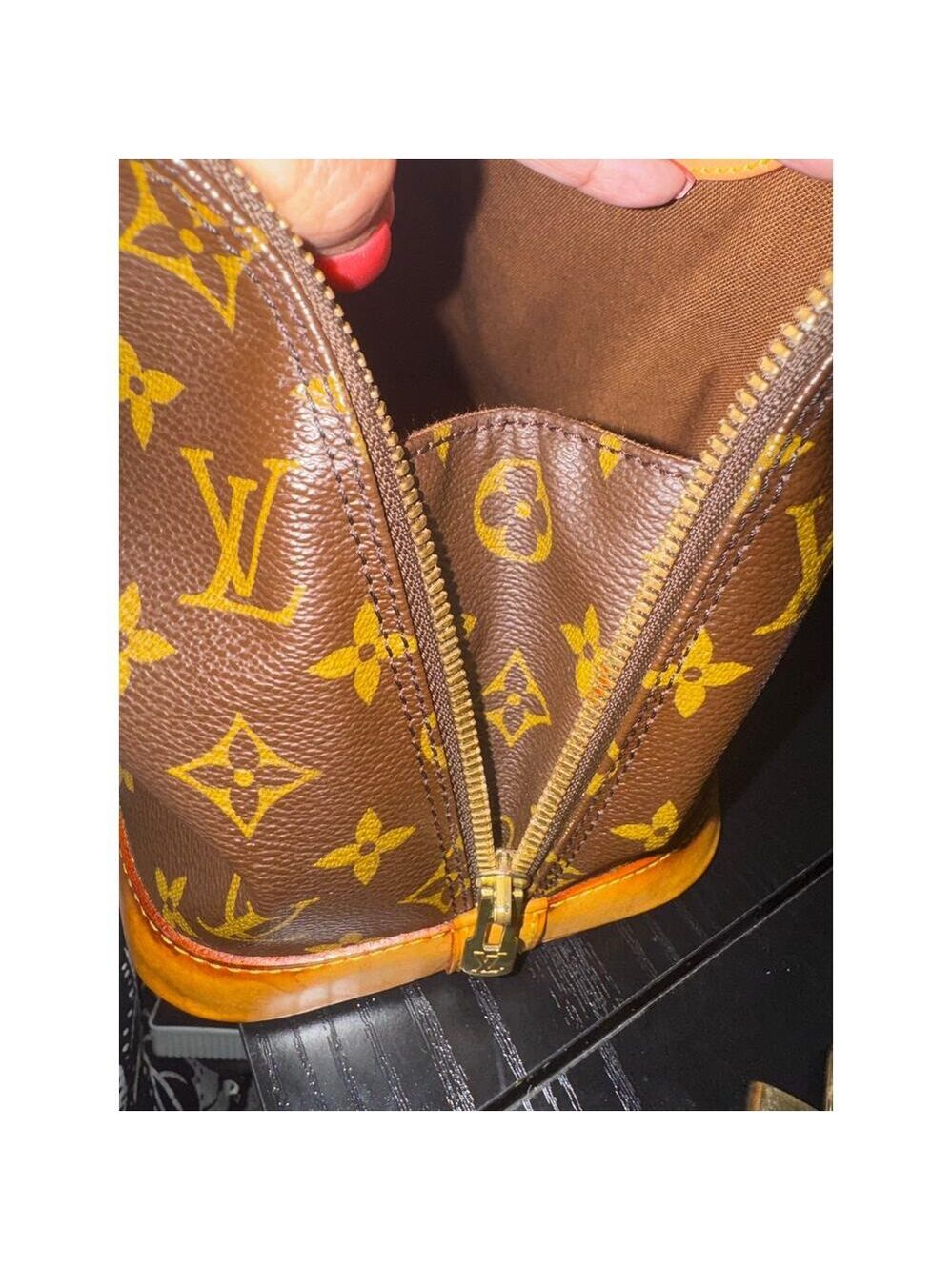 Louis Vuitton Alma PM Monogram Satchel #300 lock and key, Dust Bag - Picture 10 of 15